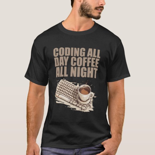 Coffein Coder Software Developer Engineer Coffee T-Shirt (Vorderseite)