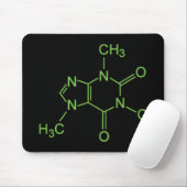 Coffein Coffee Molecule Chemisches Diagramm Mousepad (Mit Mouse)