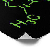 Coffein Coffee Molecule Chemisches Diagramm Poster (Ecke)