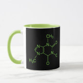 Coffein Coffee Molecule Chemisches Diagramm Tasse (Links)