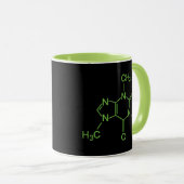 Coffein Coffee Molecule Chemisches Diagramm Tasse (VorderseiteRechts)