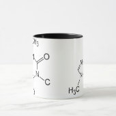 Coffein Coffee Molecule Chemisches Diagramm Tasse (Zentrum)