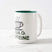 Coffein-Coffein-Tasse Zweifarbige Tasse (VorderseiteRechts)