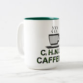 Coffein-Coffein-Tasse Zweifarbige Tasse (Vorderseite Links)