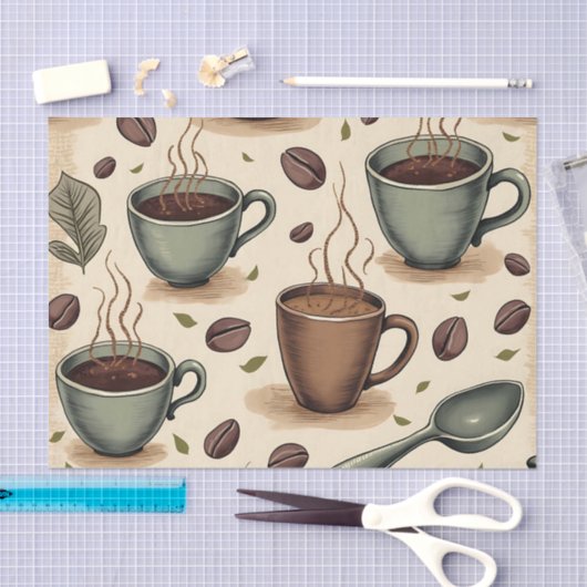 Coffein Collage: Ephemera-Inspiriert Kaffeepause Seidenpapier (Handwerk)