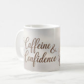 Coffein & Confidence - Stilvolle Tasse (Vorderseite Links)