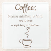 Coffein Glasuntersetzer (Vorderseite)