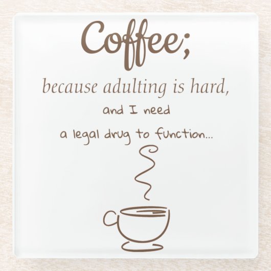 Coffein Glasuntersetzer (Vorderseite)