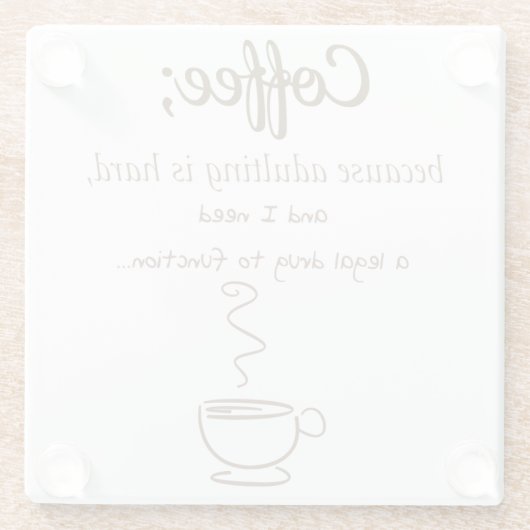 Coffein Glasuntersetzer (Rückseite)