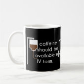 Coffein in IV, Spaß der Krankenschwester Kaffeetasse (Links)