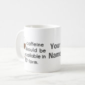 Coffein in IV, Spaß der Krankenschwester Kaffeetasse (Vorderseite Links)