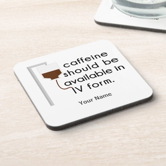 Coffein in IV, Spaß der Krankenschwester Untersetzer (Linke Seite)