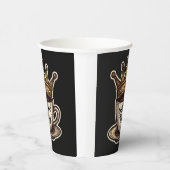 Coffein King - von Kaffee gekrönt Pappbecher (Rechts)