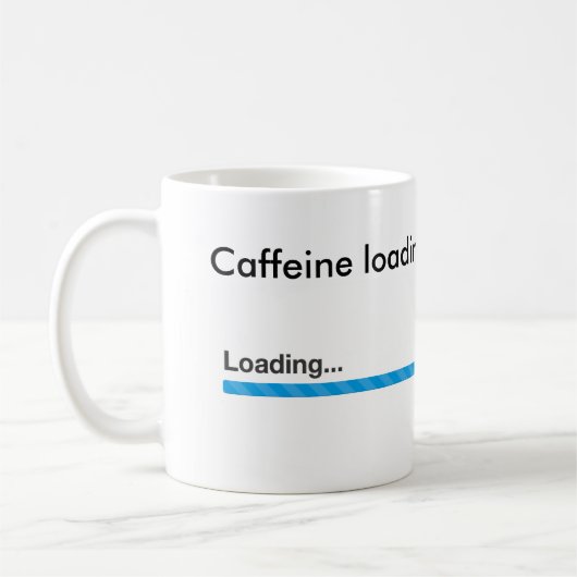 Coffein Loading, bitte warten Sie Tasse (Links)