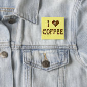 Coffein Lover - Kaffeebohnen Button (Beispiel)