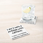Coffein Lover Rechteckiger Pappuntersetzer (Vor Ort)