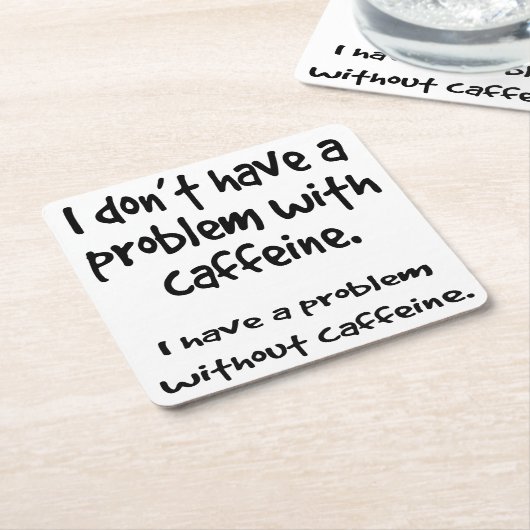 Coffein Lover Rechteckiger Pappuntersetzer (angewinkelt)