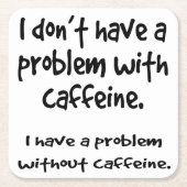 Coffein Lover Rechteckiger Pappuntersetzer (Vorderseite)