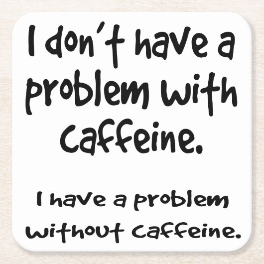 Coffein Lover Rechteckiger Pappuntersetzer (Vorderseite)