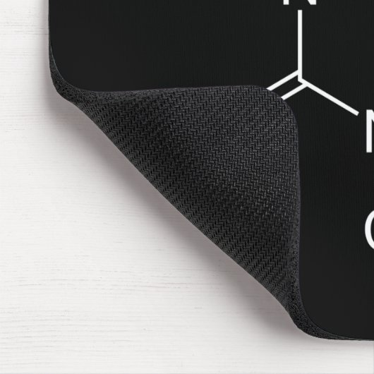 Coffein Molecule Black Mouse Pad Mousepad (Ecke)