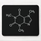 Coffein Molecule Black Mouse Pad Mousepad (Vorne)