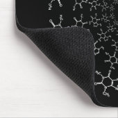 Coffein Molecule Black Mouse Pad Mousepad (Ecke)