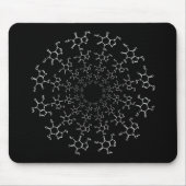 Coffein Molecule Black Mouse Pad Mousepad (Vorne)