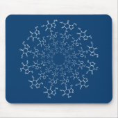 Coffein Molecule Blue Mouse Pad Mousepad (Vorne)
