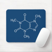 Coffein Molecule Blue Mouse Pad Mousepad (Mit Mouse)