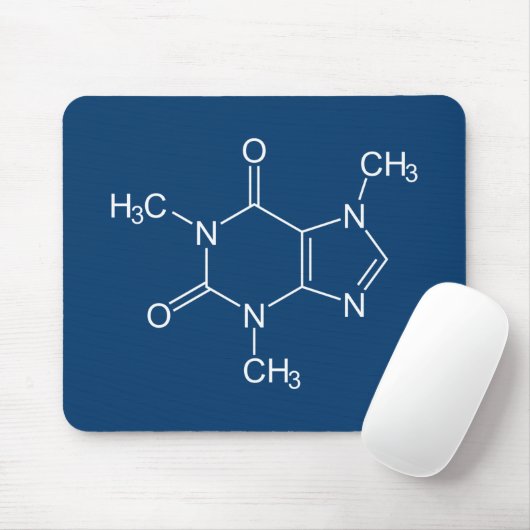 Coffein Molecule Blue Mouse Pad Mousepad (Mit Mouse)