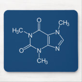 Coffein Molecule Blue Mouse Pad Mousepad (Vorne)