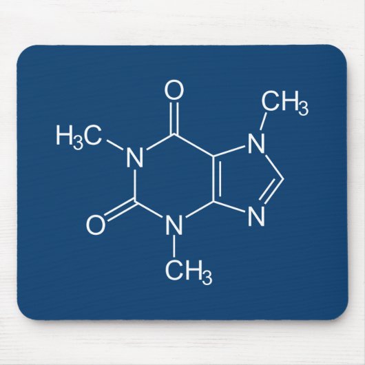 Coffein Molecule Blue Mouse Pad Mousepad (Vorne)