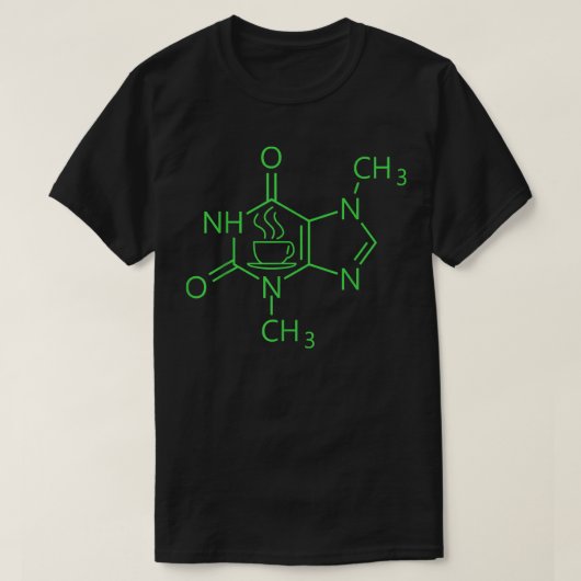 Coffein Molecule Chemie Kaffeeliebhaber Chemie T-Shirt (Design vorne)