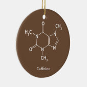 Coffein Molecule Chemie Kaffeeliebhaber Keramikornament (Rechts)