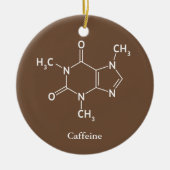 Coffein Molecule Chemie Kaffeeliebhaber Keramikornament (Vorne)