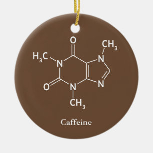 Coffein Molecule Chemie Kaffeeliebhaber Keramikornament