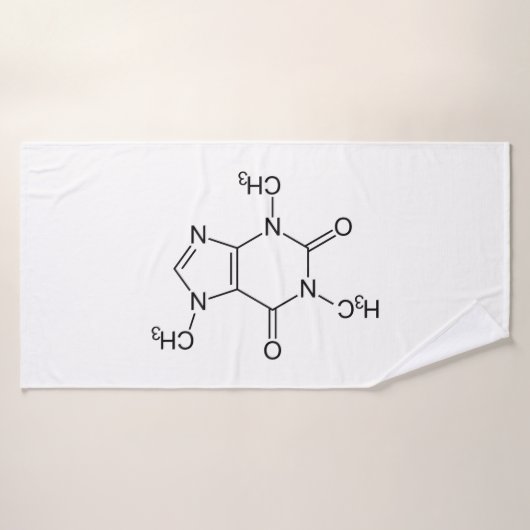 Coffein Molecule Chemistry Coffee Atome Badehandtuch (Badehandtuch)