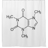 Coffein Molecule Chemistry Coffee Atome Duschvorhang (Vorderseite)