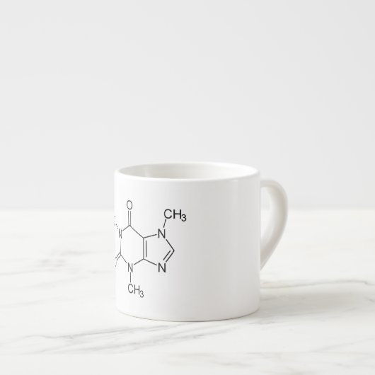Coffein Molecule Chemistry Coffee Atome Espressotasse (Vorderseite Rechts)