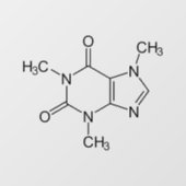 Coffein Molecule Chemistry Coffee Atome Fensteraufkleber (Blatt)