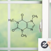 Coffein Molecule Chemistry Coffee Atome Fensteraufkleber (Zuhause)