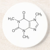Coffein Molecule Chemistry Coffee Atome Getränkeuntersetzer (Vorne)
