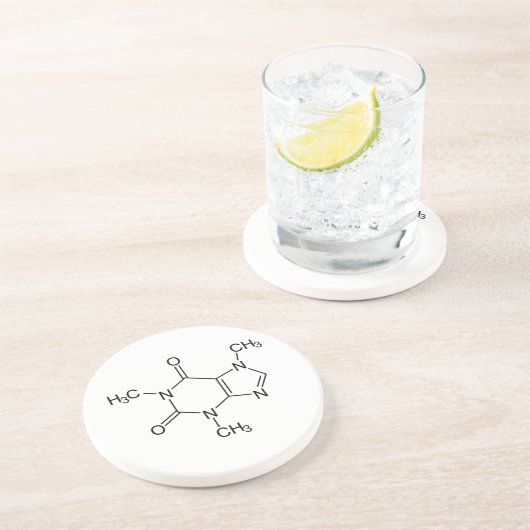 Coffein Molecule Chemistry Coffee Atome Getränkeuntersetzer (Seite)