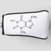 Coffein Molecule Chemistry Coffee Atome Golf Headcover (Vorderseite)
