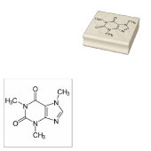 Coffein Molecule Chemistry Coffee Atome Gummistempel (Stempel)
