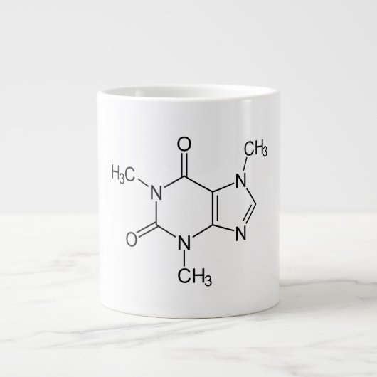 Coffein Molecule Chemistry Coffee Atome Jumbo-Tasse (Vorderseite)