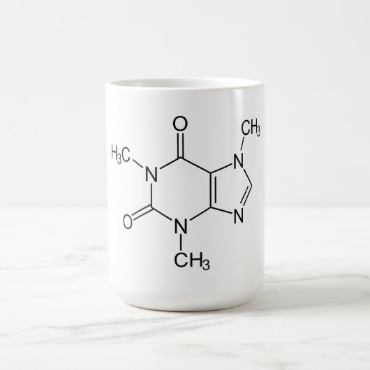 Coffein Molecule Chemistry Coffee Atome Kaffeetasse (Mittel)