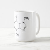 Coffein Molecule Chemistry Coffee Atome Kaffeetasse (VorderseiteRechts)
