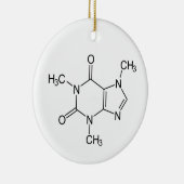 Coffein Molecule Chemistry Coffee Atome Keramik Ornament (Rechts)