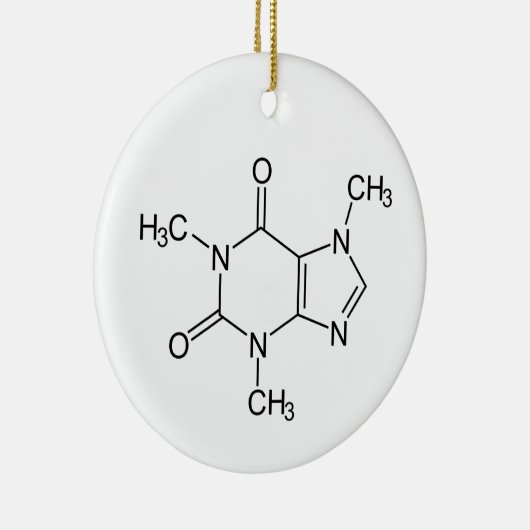Coffein Molecule Chemistry Coffee Atome Keramik Ornament (Rechts)